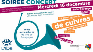 Concert Les cuivres de Noël du concervatoire de Dijon dirigé par Thierry Caens