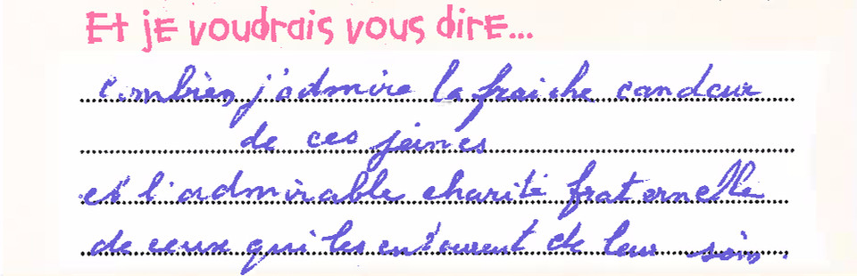 Mot donateur à L'Arche je te donne handicap mental