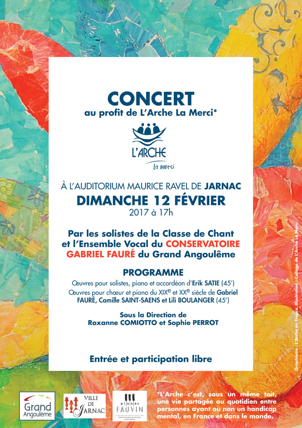 Concert au profit de L'Arche La Merci 2017