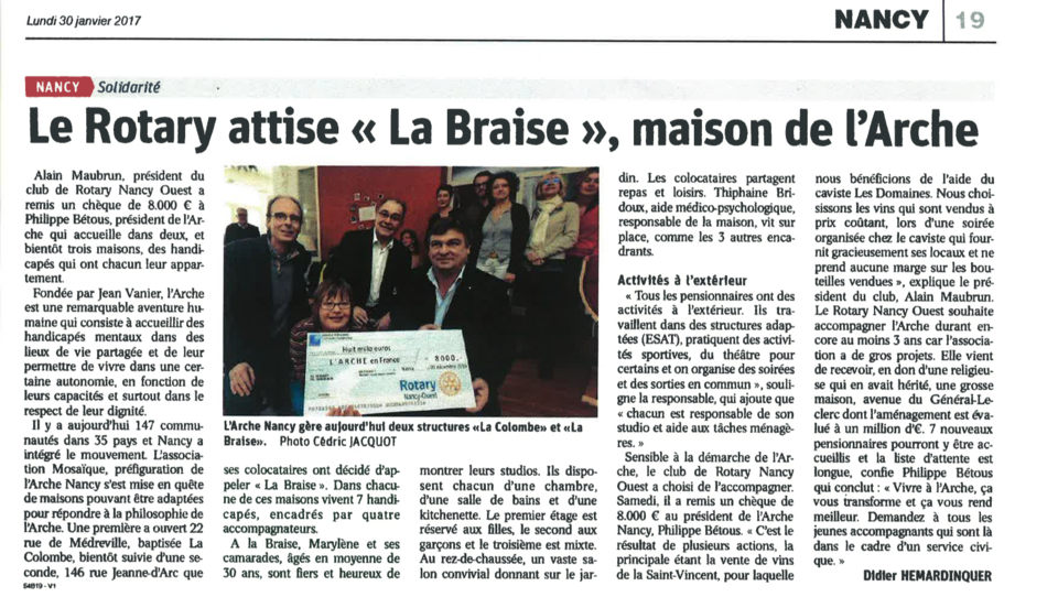article le rotary la braise arche