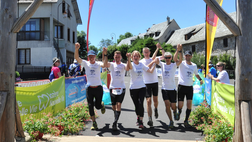 Arrivée du Trail en Aubrac
